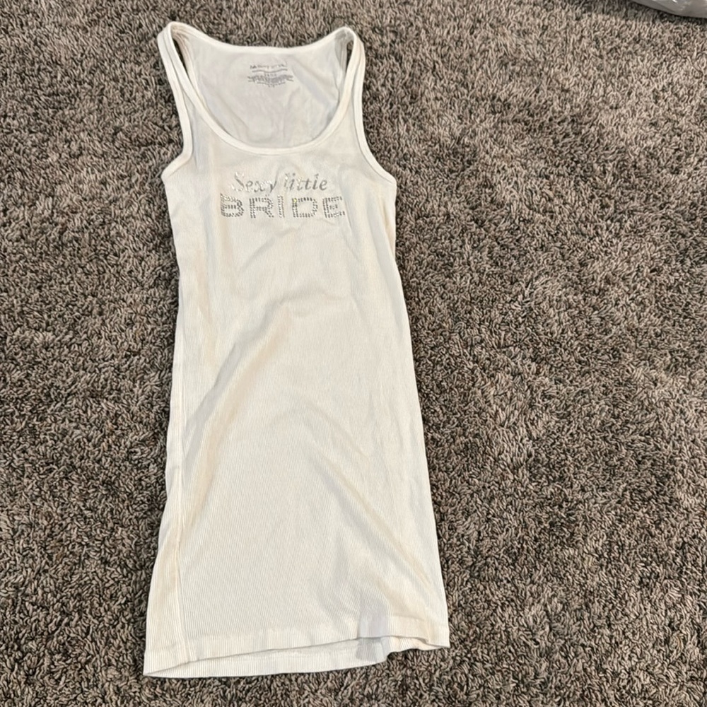 Sexy little bride tank top.